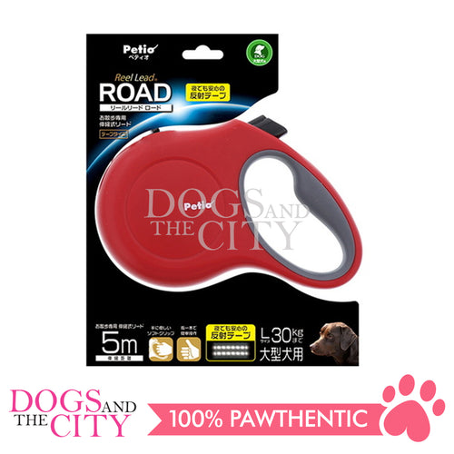 PETIO W56447  Reel Lead Road L Red Dog Leash
