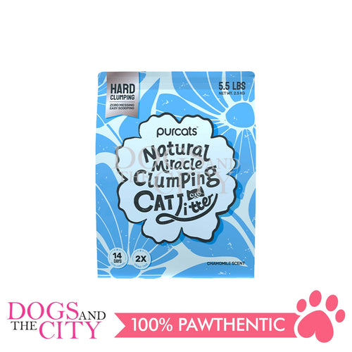 Cature Purcats Natural Miracle Clumping Cat Litter - Chamomile Scent 5.5lbs (2.5kg)