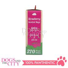 Load image into Gallery viewer, GKDC03 Green Sheep Biodegradable Pet Poop Bag Strawberry Fragrance 18 rolls