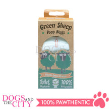 Load image into Gallery viewer, GKDC13 Green Sheep Flushable Pet Poop Bags 4rolls