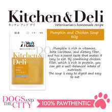 Load image into Gallery viewer, VET&#39;S LABO 16923 Kitchen &amp; Deli Chicken &amp; Pumpkin Soup for Dogs Japanese Pet Food 80g