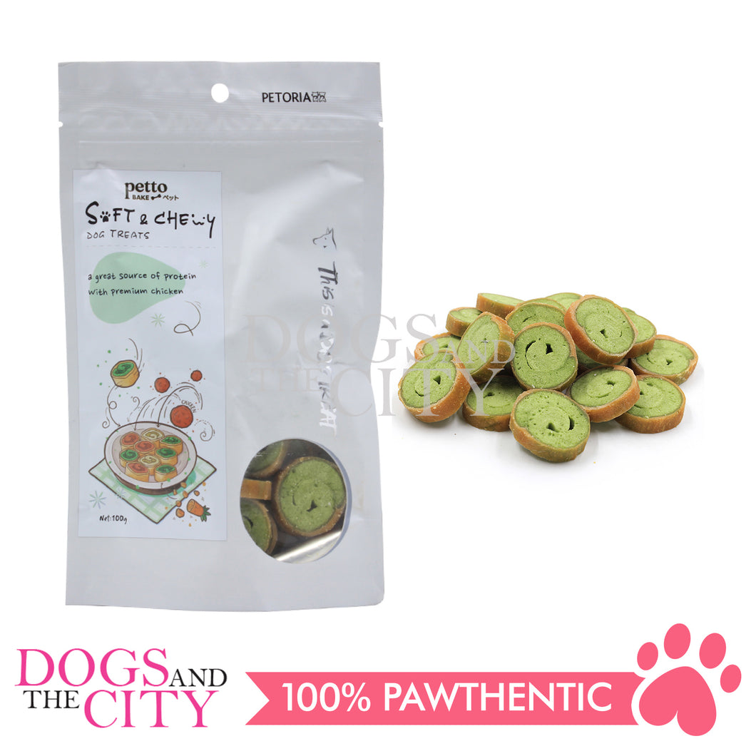 PETTO BAKE ARTISAN DOG TREATS Chicken and Seaweed Flavor Dental Roll Dense Wraps with Chicken 100g