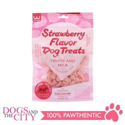 WLN-060  Softies Strawberry Flavored Bone Shaped  Treats 100g