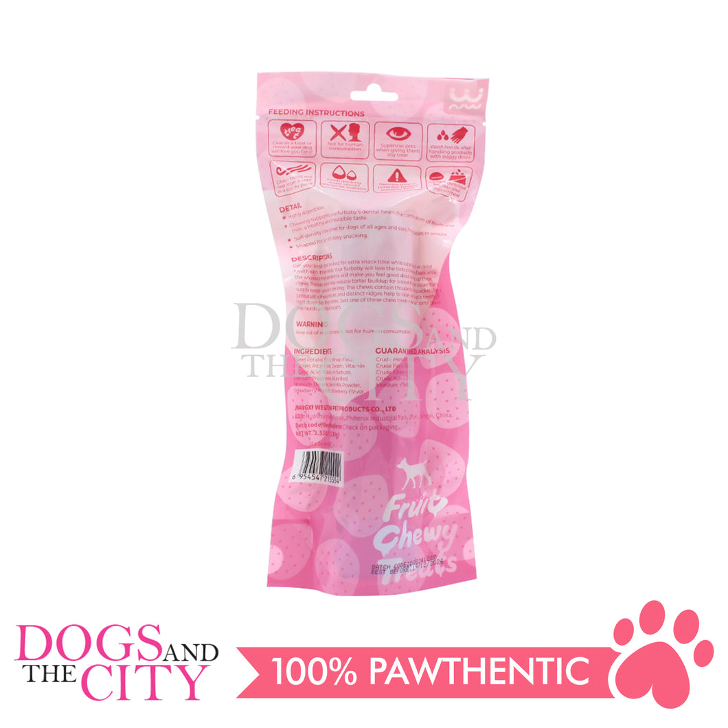 WLN-064  Strawberry flavored puffed dental bone 100g