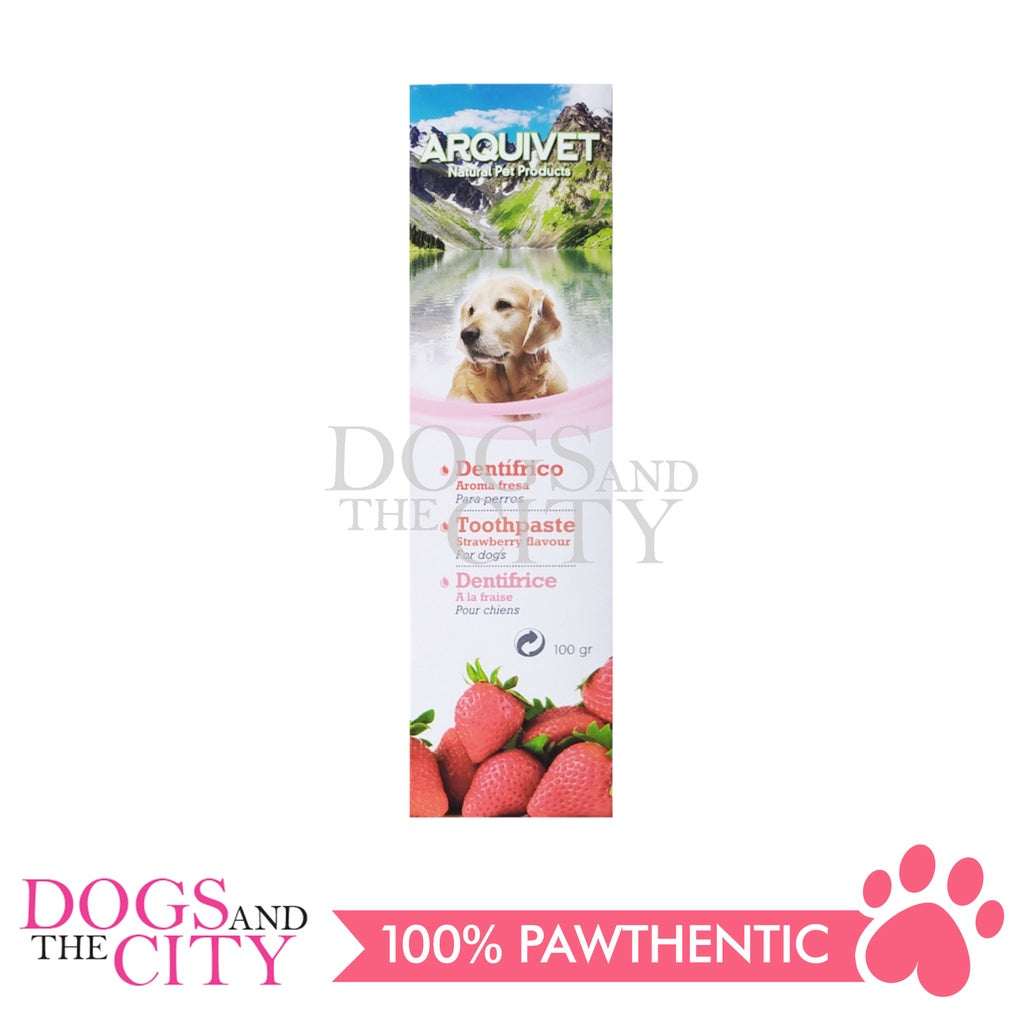 Arquivet Arquifresh Toothpaste Strawberry Flavor 100G - Dogs And The City Online