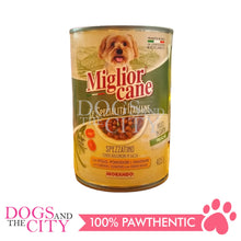 Load image into Gallery viewer, Miglior Cane Le Specialita Italiane Stew Chunks in Sauce with Chicken Dog Food 405g (3 cans)