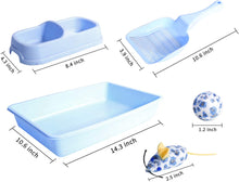 Load image into Gallery viewer, Pawise 28947 4-Piece Cat Starter Kit Blue - All Goodies for Your Pet