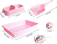 Load image into Gallery viewer, Pawise 28948 4-Piece Cat Starter Kit Pink - All Goodies for Your Pet