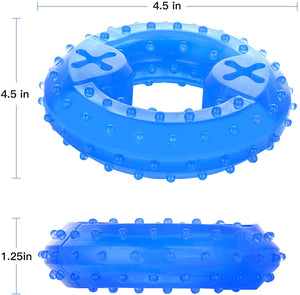 SLP Arctic Freeze Ring Cooling Chew Dog Toy 12cm, Teething Toy for Puppies, Fit with Treats for More Fun (Chewing Ring)