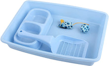 Load image into Gallery viewer, Pawise 28947 4-Piece Cat Starter Kit Blue - All Goodies for Your Pet