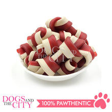 Load image into Gallery viewer, KIND REWARDS 9633 Bare Bones Knotted 2&quot; Chicken Flavor 100% Rawhide Free With Real Chicken Treats Inside Small Dog Treats 264g