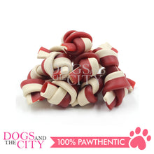 Load image into Gallery viewer, KIND REWARDS 9633 Bare Bones Knotted 2&quot; Chicken Flavor 100% Rawhide Free With Real Chicken Treats Inside Small Dog Treats 264g