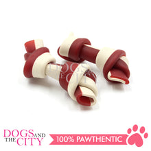 Load image into Gallery viewer, KIND REWARDS 9633 Bare Bones Knotted 2&quot; Chicken Flavor 100% Rawhide Free With Real Chicken Treats Inside Small Dog Treats 264g