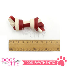 Load image into Gallery viewer, KIND REWARDS 9633 Bare Bones Knotted 2&quot; Chicken Flavor 100% Rawhide Free With Real Chicken Treats Inside Small Dog Treats 264g