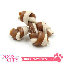 Load image into Gallery viewer, KIND REWARDS 9634 Bare Bones Knotted 2&quot; Made with Real Peanut Butter Flavor 100% Rawhide Free Small Dog Treats 264g