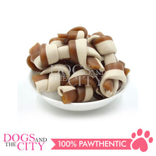 Load image into Gallery viewer, KIND REWARDS 9634 Bare Bones Knotted 2&quot; Made with Real Peanut Butter Flavor 100% Rawhide Free Small Dog Treats 264g