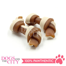 Load image into Gallery viewer, KIND REWARDS 9634 Bare Bones Knotted 2&quot; Made with Real Peanut Butter Flavor 100% Rawhide Free Small Dog Treats 264g