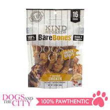 Load image into Gallery viewer, KIND REWARDS 9635 Bare Bones Chicken Wraps 100% Rawhide Free Small Dog Treats 16pcs 200g