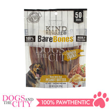 Load image into Gallery viewer, KIND REWARDS 9636 Bare Bones 50pcs Twist Sticks Chicken Flavor 100% Rawhide Free With Real Chicken Treats Inside Dog Treats 275g