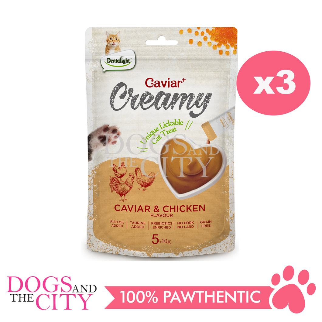 DENTALIGHT 11445 Caviar with Creamy Chicken flavour x5pcs 50g (3pcs x 50g)