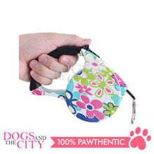 Load image into Gallery viewer, DGZ189 Printed Pet Auto Retractable Dog Leash Tape Tangle Free 5 meters Up to 33lbs Random Design