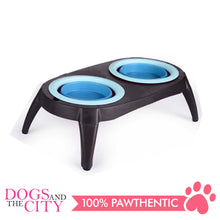 Load image into Gallery viewer, DGZ Collapsible Silicone Double Pet Bowl Feeder with Stand