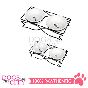 DGZ HCT-TJ26Y Small Steel Frame Fish-Shaped Ceramic Bowl 26*12.7*7Cm