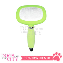 Load image into Gallery viewer, DGZ LG319 Small Slicker Pet Brush with Silicone Handle Dog 10cm for Dog and Cat
