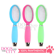 Load image into Gallery viewer, DGZ LG329 Single Brush with Silicone Handle Medium for Dog and Cat 12CM