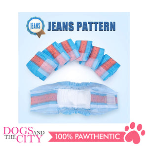 Dono Disposable Dog Diapers Male-Denim Style SMALL (22PCS) - Dogs And The City Online
