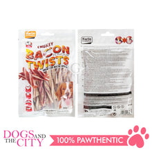 Load image into Gallery viewer, KARLIE FLAMIINGO Smoky Bacon Strips Twists Dental Dogs Treats 95g