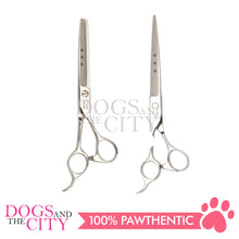 Load image into Gallery viewer, SHARK TEETH 3 Star Series Professional Pet Grooming Scissors Dog Shears Scissor, 7.5&quot; Straight