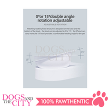 Load image into Gallery viewer, MRCT Gravity Water and Food Bowls Feeder Raised Cat Bowls with Automatic Water Bottle 15°Tilted Elevated Pet Bowl Raised Pet Feeder Bowl for Cats and Small Dogs 13.9x25x24.5cm