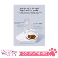 Load image into Gallery viewer, MRCT Gravity Water and Food Bowls Feeder Raised Cat Bowls with Automatic Water Bottle 15°Tilted Elevated Pet Bowl Raised Pet Feeder Bowl for Cats and Small Dogs 13.9x25x24.5cm