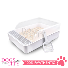 Load image into Gallery viewer, MRCT Modern Cat Litter Box Open Space White XL 56*42*24cm