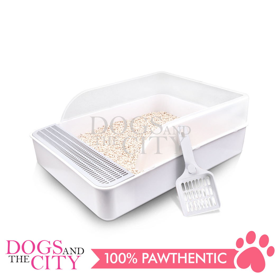 MRCT Modern Cat Litter Box Open Space White XL 56*42*24cm