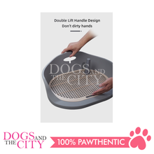 Load image into Gallery viewer, MRCT Potty Train High Fence Toilet with Removable Post for Dogs and Cats 50.5x35.5x18cm
