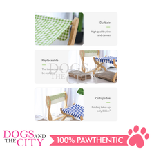 Load image into Gallery viewer, MRCT Hammock Cat Elevated Bed and Scratcher Cooling Bed, Detachable Portable Indoor Outdoor Pet Bed for Cats and Small Dogs Green 55.5x47x5x43.7cm