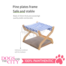 Load image into Gallery viewer, MRCT Hammock Cat Elevated Bed and Scratcher Cooling Bed, Detachable Portable Indoor Outdoor Pet Bed for Cats and Small Dogs Green 55.5x47x5x43.7cm