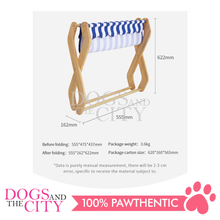 Load image into Gallery viewer, MRCT Hammock Cat Elevated Bed and Scratcher Cooling Bed, Detachable Portable Indoor Outdoor Pet Bed for Cats and Small Dogs Green 55.5x47x5x43.7cm