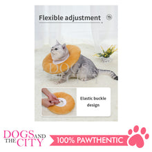 Load image into Gallery viewer, MRCT Pets Protector Cover Collar Soft Plush Pumpkin YELLOW for Dogs and Cats