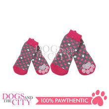 Load image into Gallery viewer, PAWISE 12993 Female Anti Slip Knit Pet Dog Socks - Polka Dots MEDIUM 4pc/pack 12cm for Dog