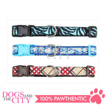 Load image into Gallery viewer, PAWISE 13273 Pet Adjustable Collar Zebra Design Medium for Dog and Cat (35-50cm/20mm)