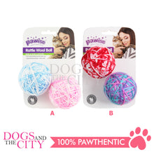 Load image into Gallery viewer, PAWISE  28141 2.5&quot; Rattle Wool Ball w/Tail  Cat Toys dia 6cm