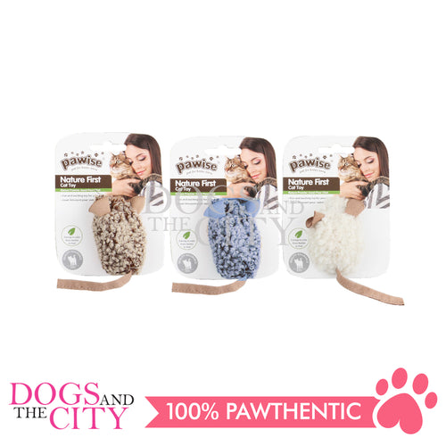 PAWISE  28255 Nature First Cat Toy Mouse (with catnip inside)