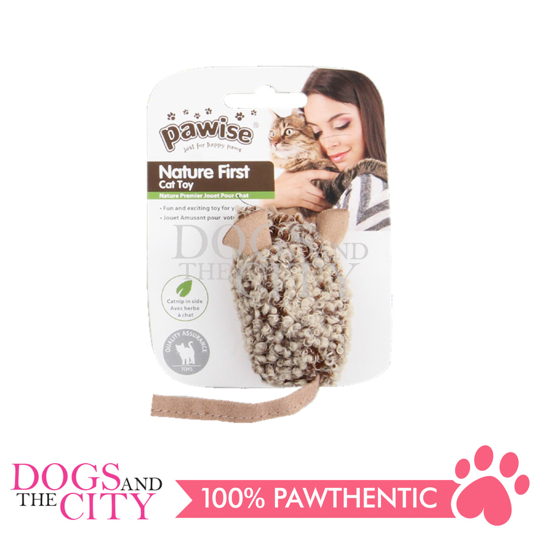PAWISE  28255 Nature First Cat Toy Mouse (with catnip inside)
