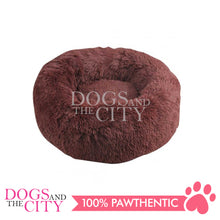 Load image into Gallery viewer, PAWISE 28535YA Modern Soft Plush Round Calming Pet Bed for Dog and Cat 56x20cm