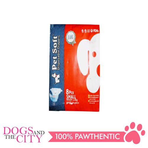 Pet Soft Denims Diaper Small 8's - All Goodies for Your Pet