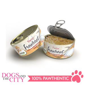 DENTALIGHT 11520 Tasty with Freshest Cat Treat in Can TUNA & ANCHOVIELLA 80g (3pcs x 80g)