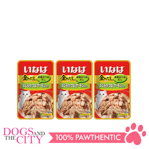 INABA IC-23 Tuna in Jelly Topping Salmon Cat Wet Food 60g (3 packs)